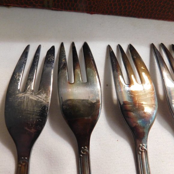 Vintage Schaso German Cocktail Fork Set - Picture 11 of 16